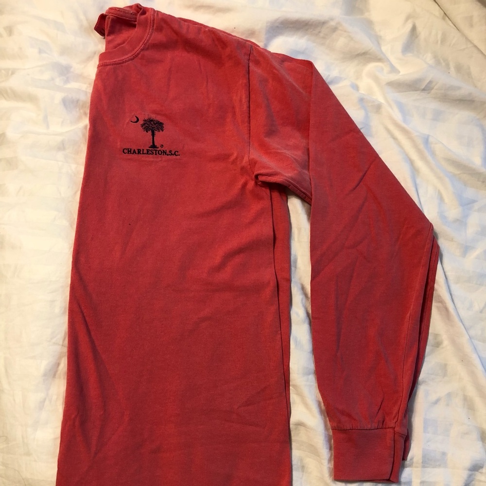 Pink Charleston South Carolina long sleeve tee.